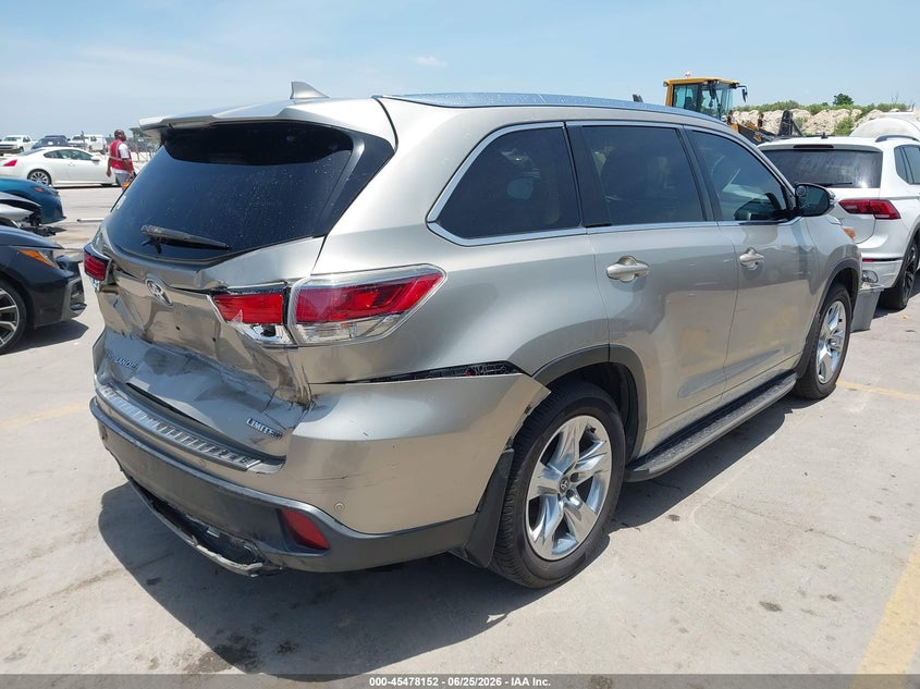 Vin: 5tdykrfh0gs144153, lot: 45976327, toyota highlander limited platinum v6 20164