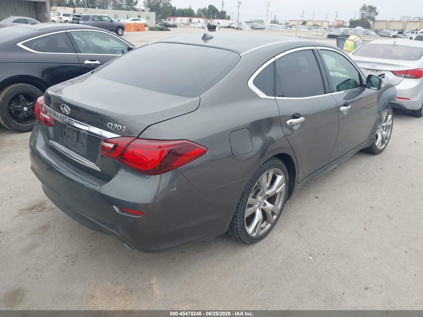 Vin: jn1by1ap5fm540502, lot: 45976422, infiniti q70 3.7 20154