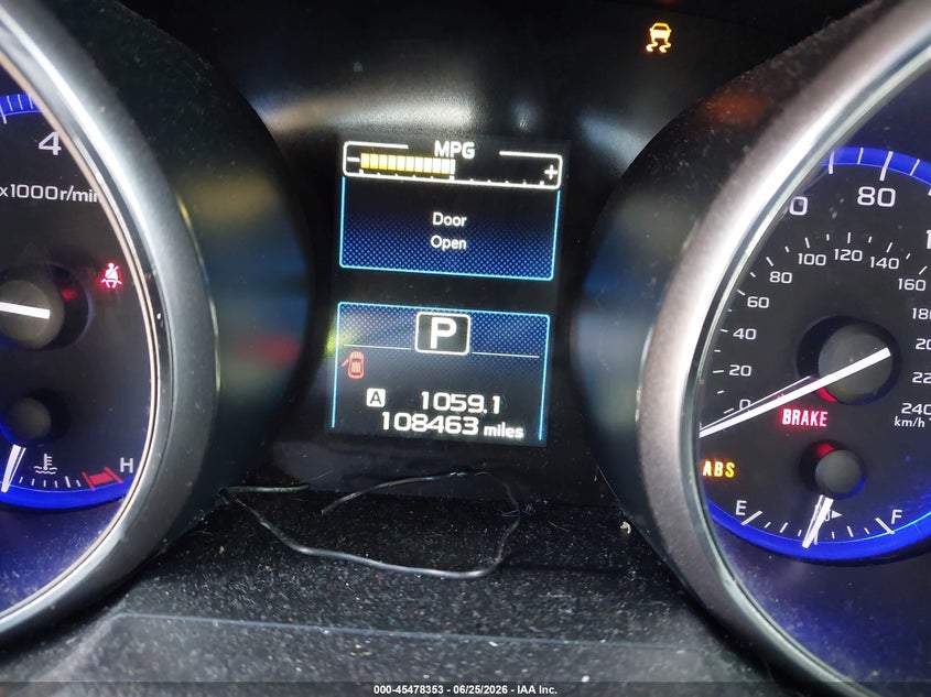 2016 SUBARU OUTBACK auction photo 7