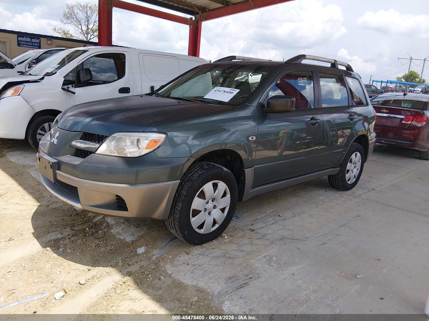 2006 Mitsubishi Outlander, Звичайний знос, IAAI, VIN JA4LZ31F06U038976 — фото 2