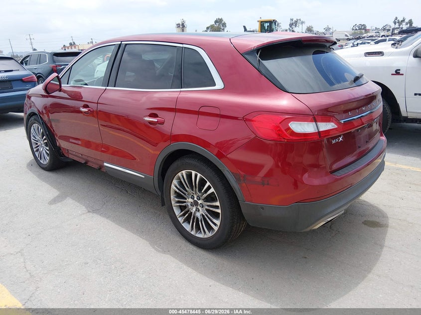 Vin: 2lmtj6lp9gbl57286, lot: 45976619, lincoln mkx reserve 20163