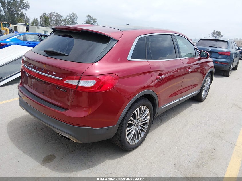 Vin: 2lmtj6lp9gbl57286, lot: 45976619, lincoln mkx reserve 20164