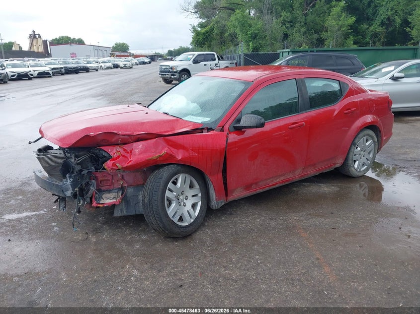 Vin: 1c3cdzab5en225423, lot: 45976638, dodge avenger se 20142