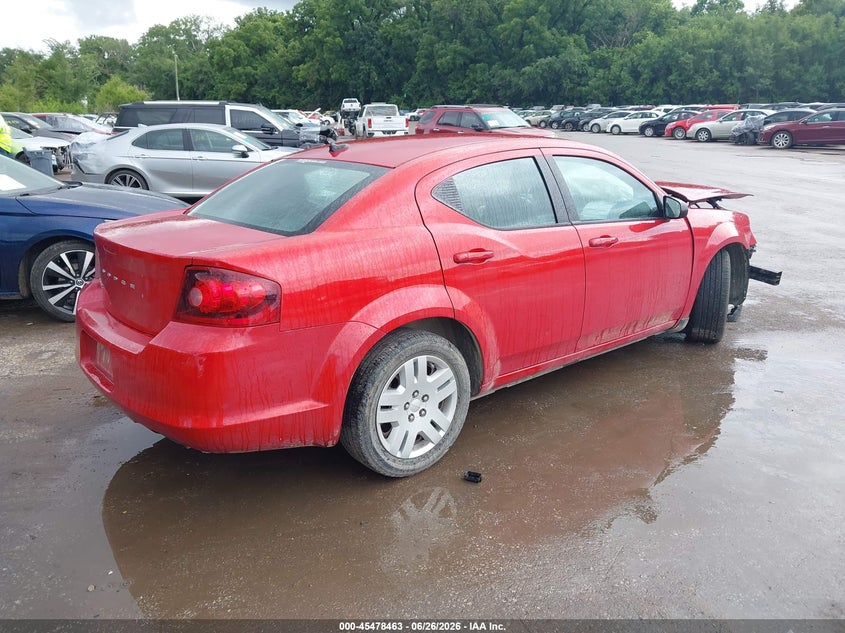 Vin: 1c3cdzab5en225423, lot: 45976638, dodge avenger se 20144