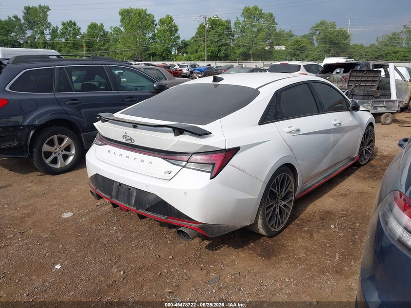 Vin: kmhlw4akxnu003325, lot: 45976897, hyundai elantra n 20224