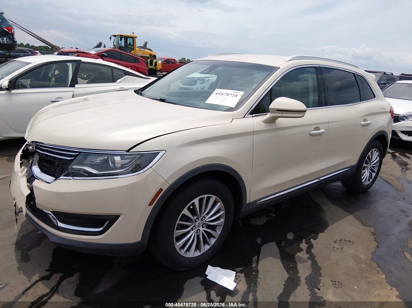 Vin: 2lmtj6kr6gbl60990, lot: 45976903, lincoln mkx select 20162