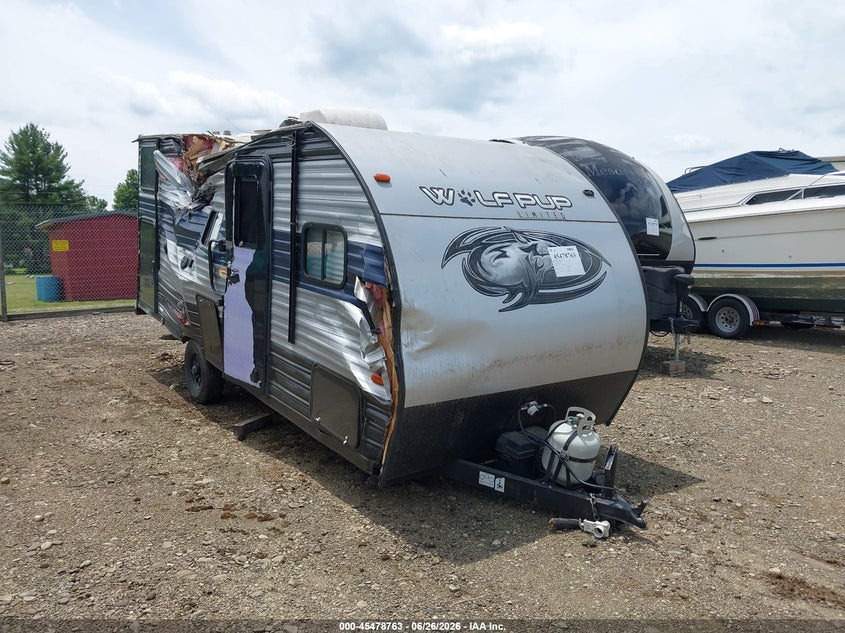 2021 FOREST RIVER CHEROKEE WOLF PUP CASCADE 17JG TRAVEL TRAILER  (VIN: 5ZT2CKFC4MY014017)