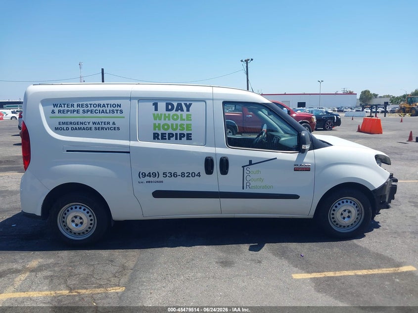 2022 Ram Promaster City Cargo Van VIN: ZFBHRFAB7N6W93796 Lot: 45479514