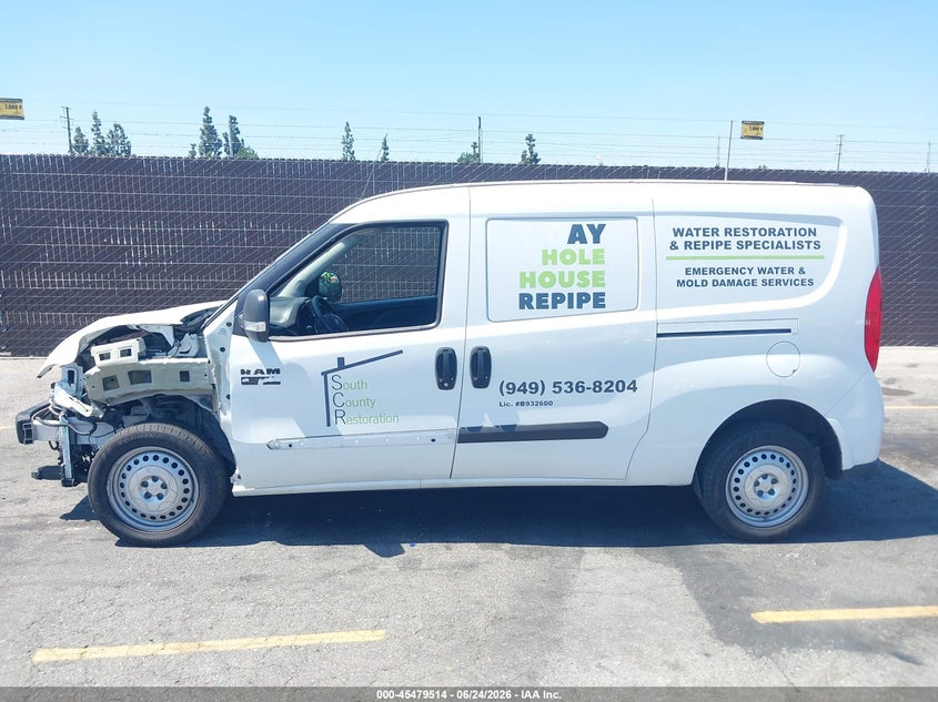 2022 Ram Promaster City Cargo Van VIN: ZFBHRFAB7N6W93796 Lot: 45479514