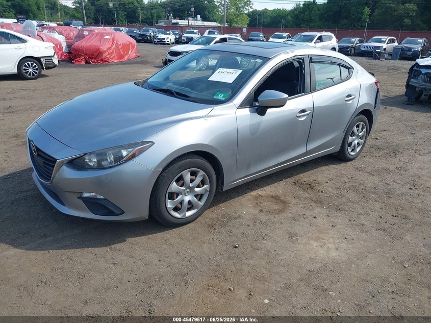 Vin: jm1bm1t71g1283363, lot: 45977692, mazda mazda3 i sport 20162