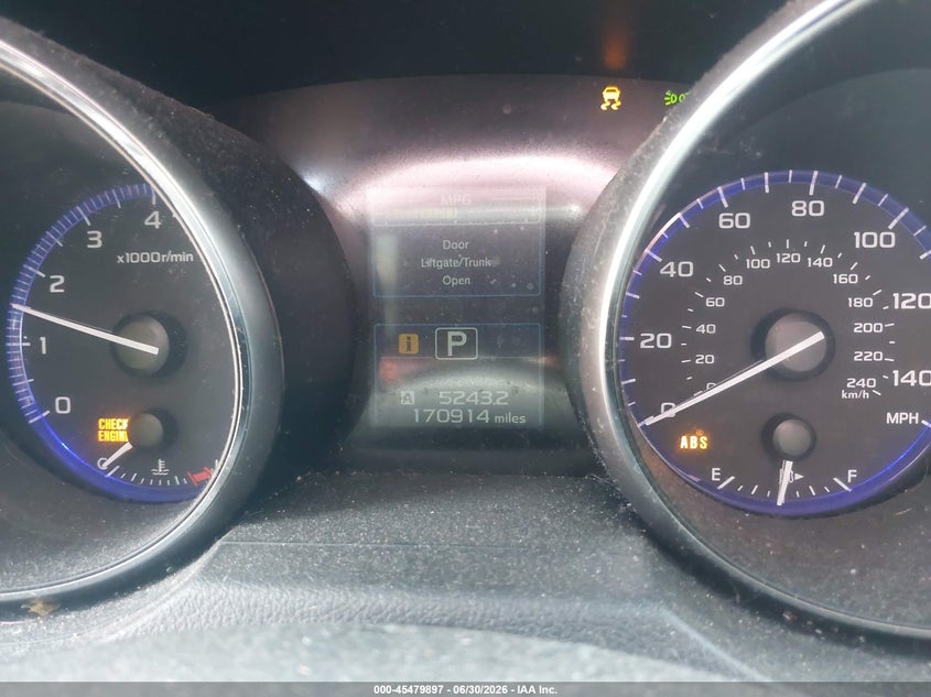 2015 SUBARU LEGACY SEDAN 2.5L H-4 DOHC, VVT, 175HP