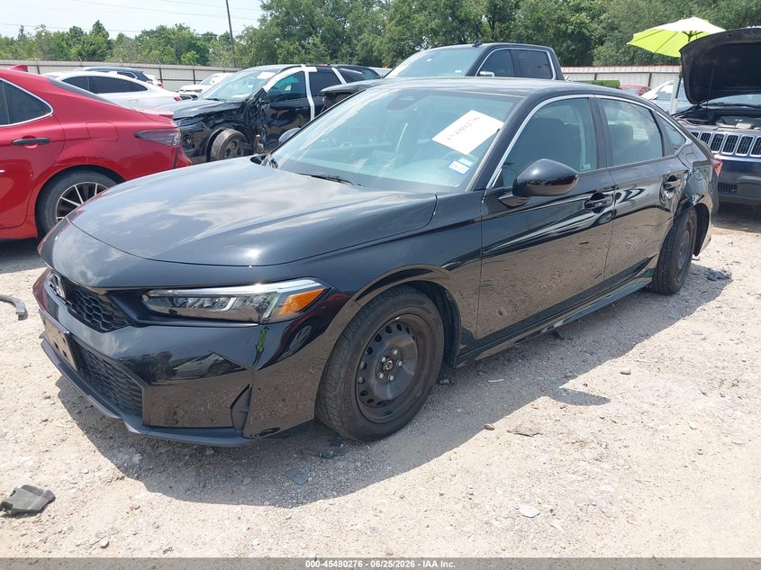 2025 Honda Civic, Left Rear, IAAI, VIN 2HGFE2F29SH601598 — photo 2