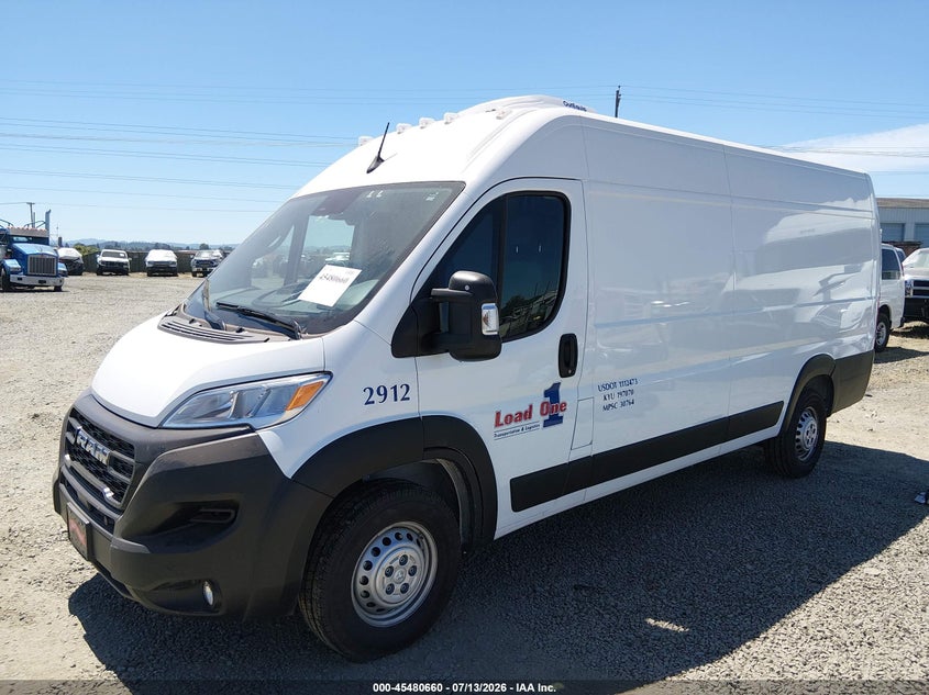 Vin: 3c6mrvjg8te168729, lot: 45978835, ram promaster 3500 cargo van tradesman high roof 159 wb ext w/pass seat 20262