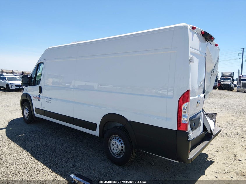 Vin: 3c6mrvjg8te168729, lot: 45978835, ram promaster 3500 cargo van tradesman high roof 159 wb ext w/pass seat 20263