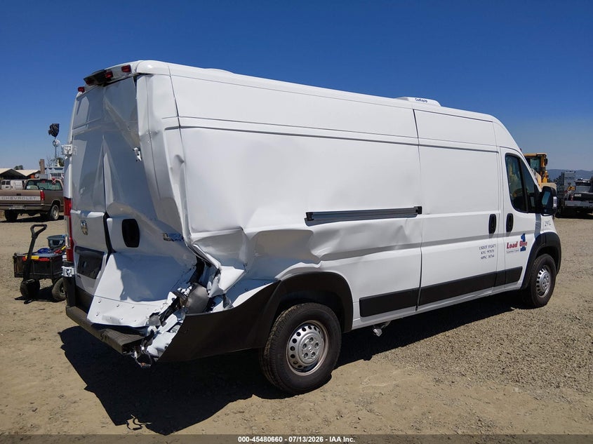 Vin: 3c6mrvjg8te168729, lot: 45978835, ram promaster 3500 cargo van tradesman high roof 159 wb ext w/pass seat 20264