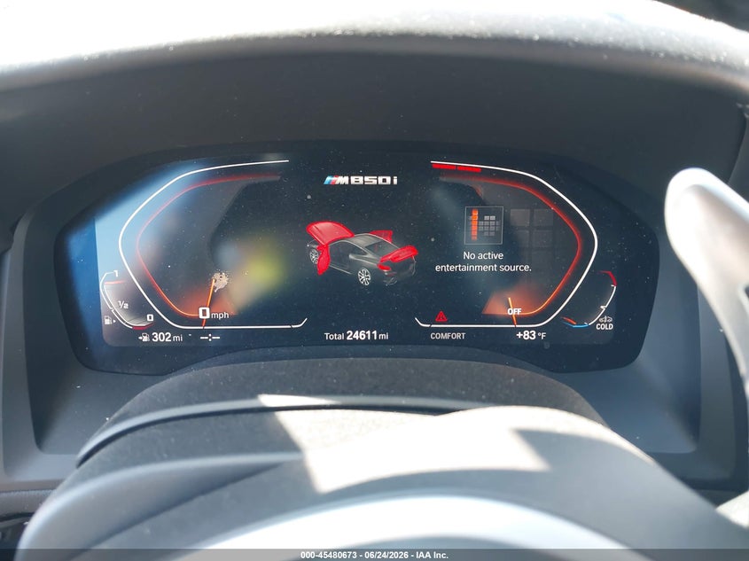 2019 BMW M850I xDrive VIN: WBABC4C5XKBU96217 Lot: 45480673