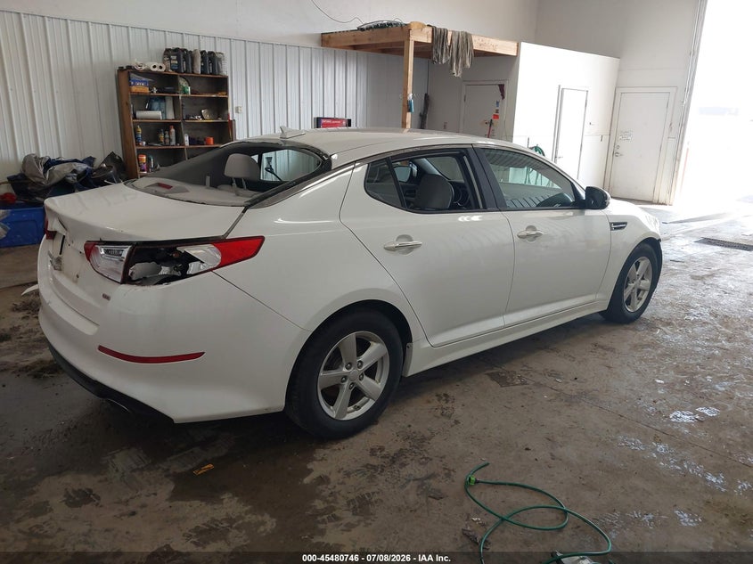 Vin: knagm4a79f5596790, lot: 45978921, kia optima lx 20154