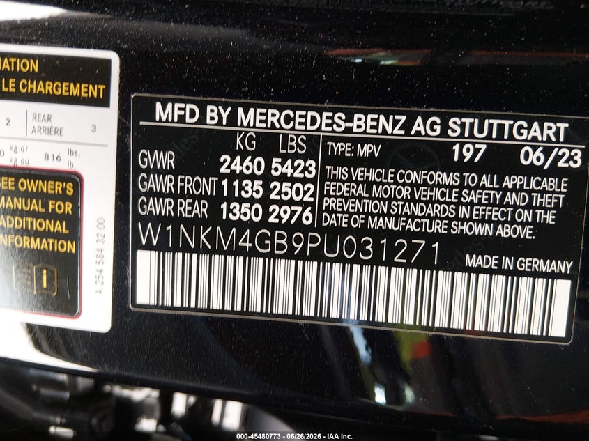 2023 Mercedes-Benz Glc 300 Suv VIN: W1NKM4GB9PU031271 Lot: 45480773
