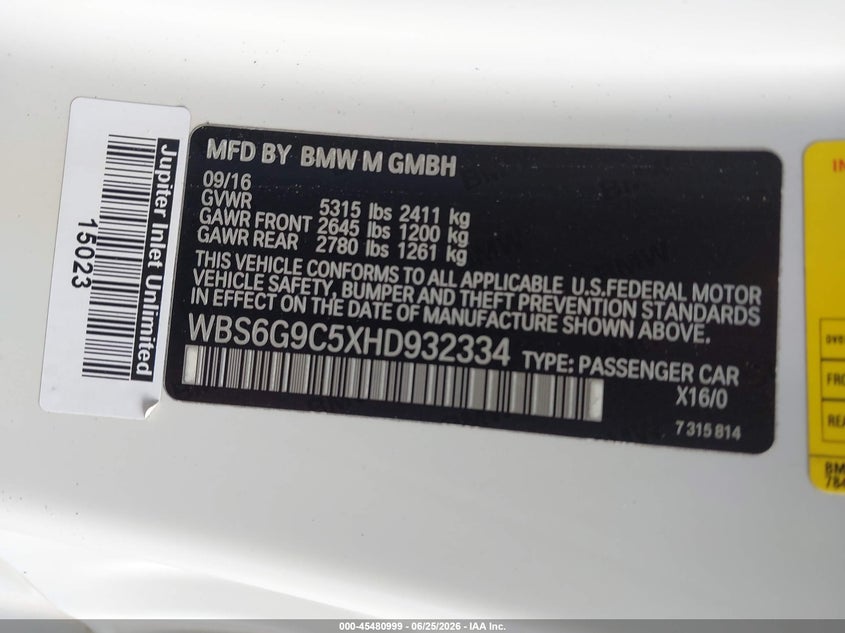 2017 BMW M6 CABRIO 4.4L V-8 DI, DOHC, VVT, TURBO, 560HP