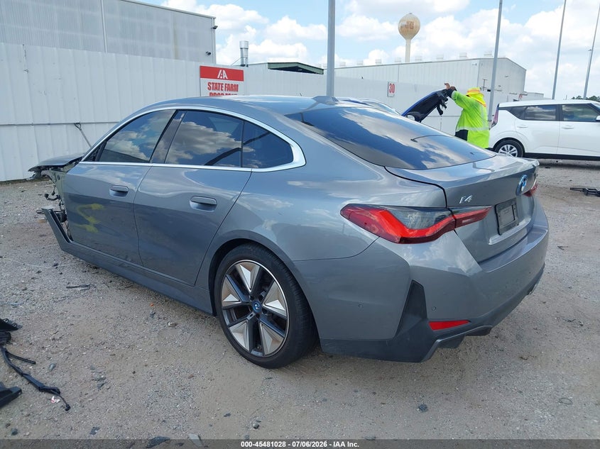 Vin: wby83fb05rft37055, lot: 45979203, bmw i4 gran coupe xdrive40 20243
