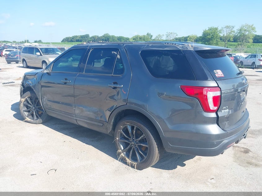 Vin: 1fm5k8d80jgc41608, lot: 45979257, ford explorer xlt 20183