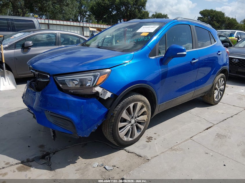 Vin: kl4cjasb1jb723743, lot: 45979278, buick encore preferred 20182