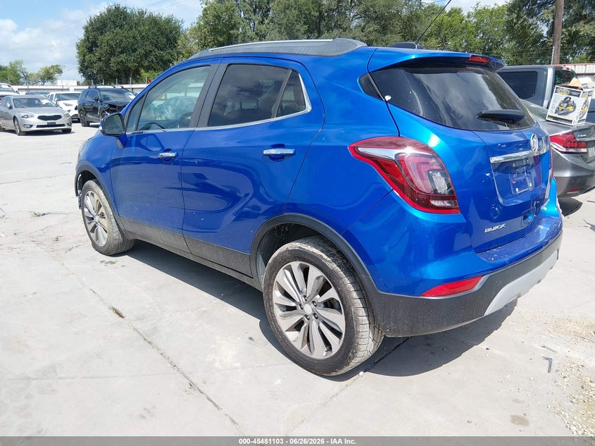 Vin: kl4cjasb1jb723743, lot: 45979278, buick encore preferred 20183