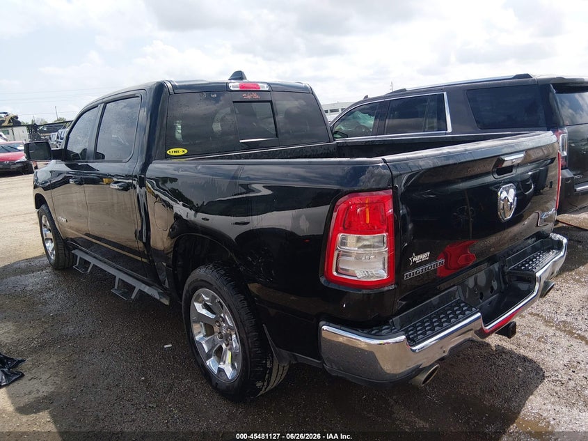 Vin: 1c6srfft9kn611631, lot: 45979302, ram 1500 big horn/lone star  4x4 5'7 box 20193