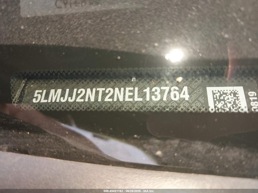2022 Lincoln Navigator Standard VIN: 5LMJJ2NT2NEL13764 Lot: 45481162