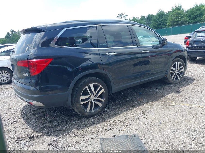 Vin: 5fnyf6h08hb100305, lot: 45979432, honda pilot elite 20174