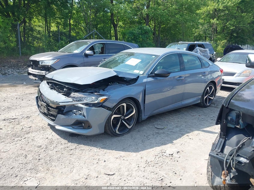 2022 Honda Accord Sport, Front End, IAAI, VIN 1HGCV1F34NA025508 — photo 2