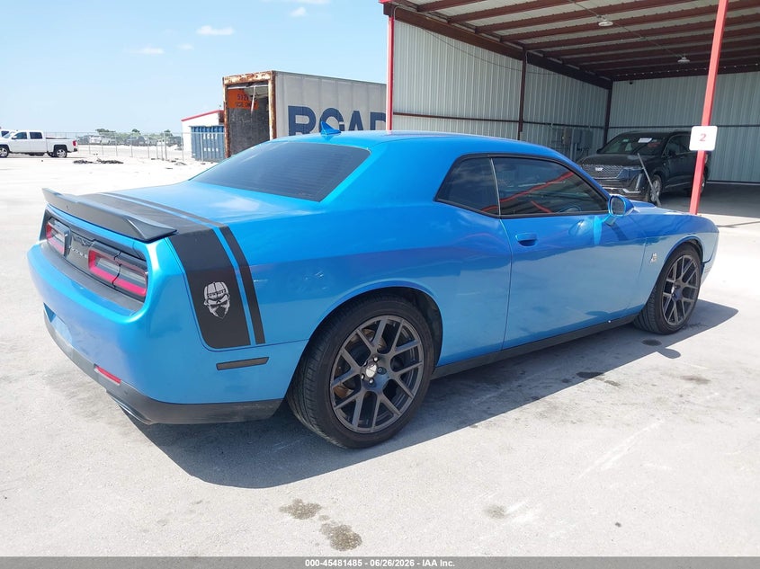 Vin: 2c3cdzfj2gh213645, lot: 45979660, dodge challenger r/t scat pack 20164