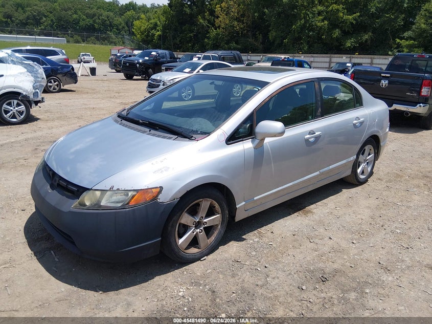 2006 Honda Civic, Right Rear, IAAI, VIN 1HGFA16816L072425 — photo 2
