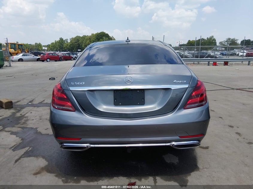 2018 Mercedes-Benz S 560 4Matic VIN: WDDUG8GB0JA376122 Lot: 45481511