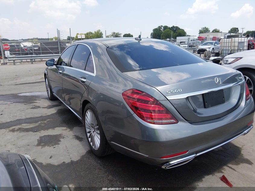 Vin: wddug8gb0ja376122, lot: 45979686, mercedes-benz s 560 4matic 20183