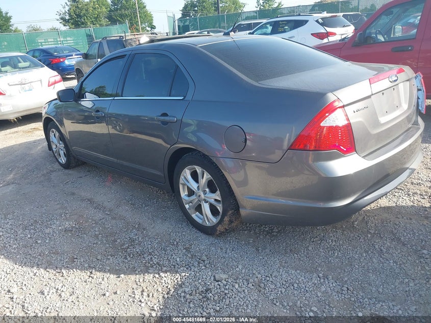 Vin: 3fahp0ha1cr374624, lot: 45979844, ford fusion se 20123