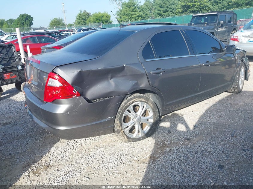 Vin: 3fahp0ha1cr374624, lot: 45979844, ford fusion se 20124