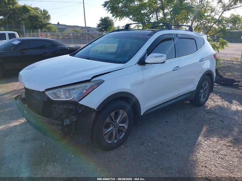 2016 Hyundai Santa Fe Sport 2.4L, Удар спереди, IAAI, VIN 5XYZU3LB0GG335113 — фото 2