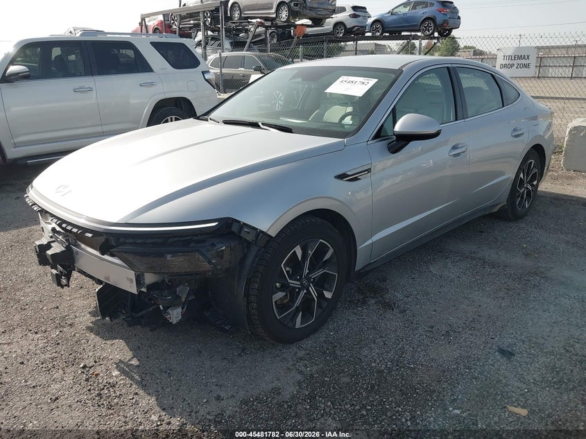 2025 Hyundai Sonata Sel, Front End, IAAI, VIN KMHL64JAXSA458504 — photo 2