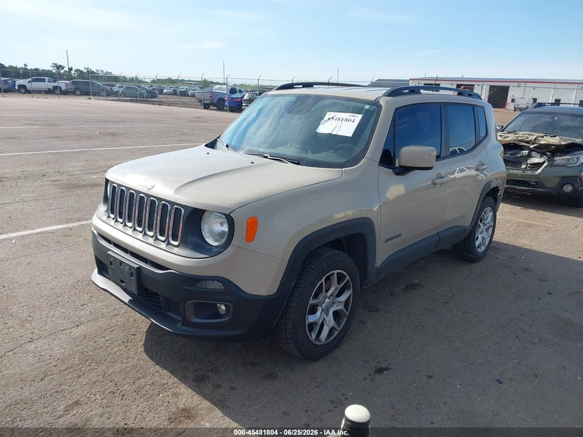 2016 Jeep Renegade, Левый зад, IAAI, VIN ZACCJBBT5GPD07844 — фото 2