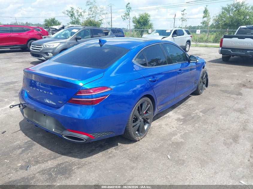 Vin: kmtg54te1nu103279, lot: 45980014, genesis g70 3.3t rwd 20224