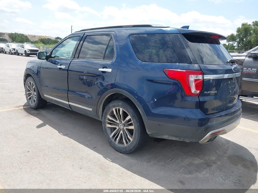 Vin: 1fm5k8ht2hgc85585, lot: 45980313, ford explorer platinum 20173