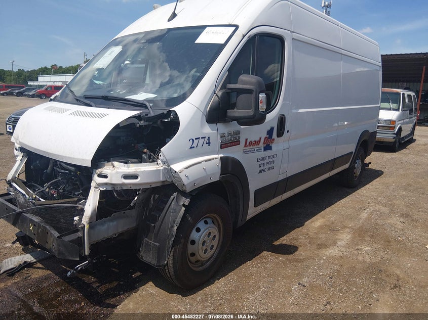 Vin: 3c6lrvdg7ne110623, lot: 45980402, ram promaster 2500 high roof 159 wb 20222