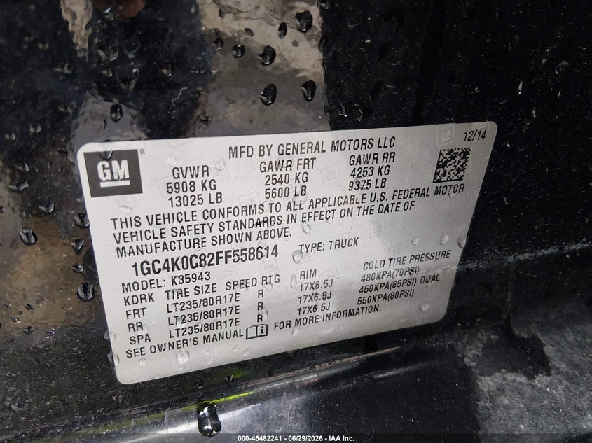 2015 CHEVROLET SILVERADO 3500HD auction photo 8
