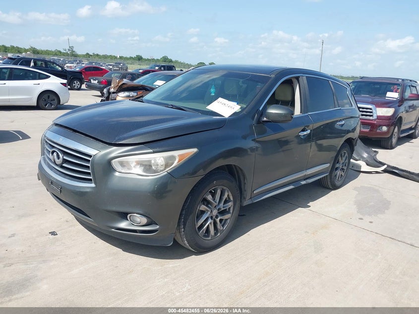 2013 Infiniti JX, Удар ззаду, IAAI, VIN 5N1AL0MN5DC345736 — фото 2