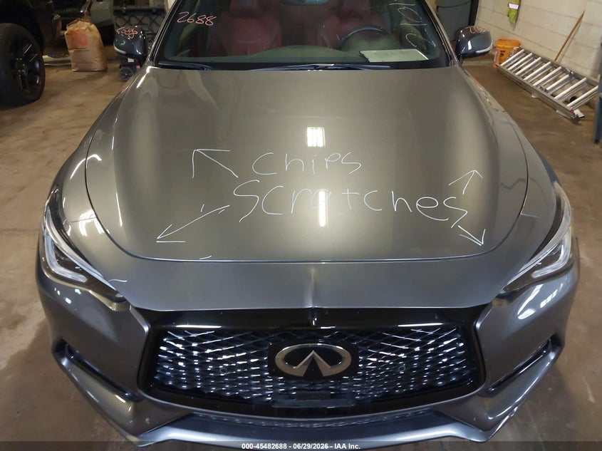 2019 Infiniti Q60 3.0T Red Sport 400 VIN: JN1FV7ELXKM440281 Lot: 45482688