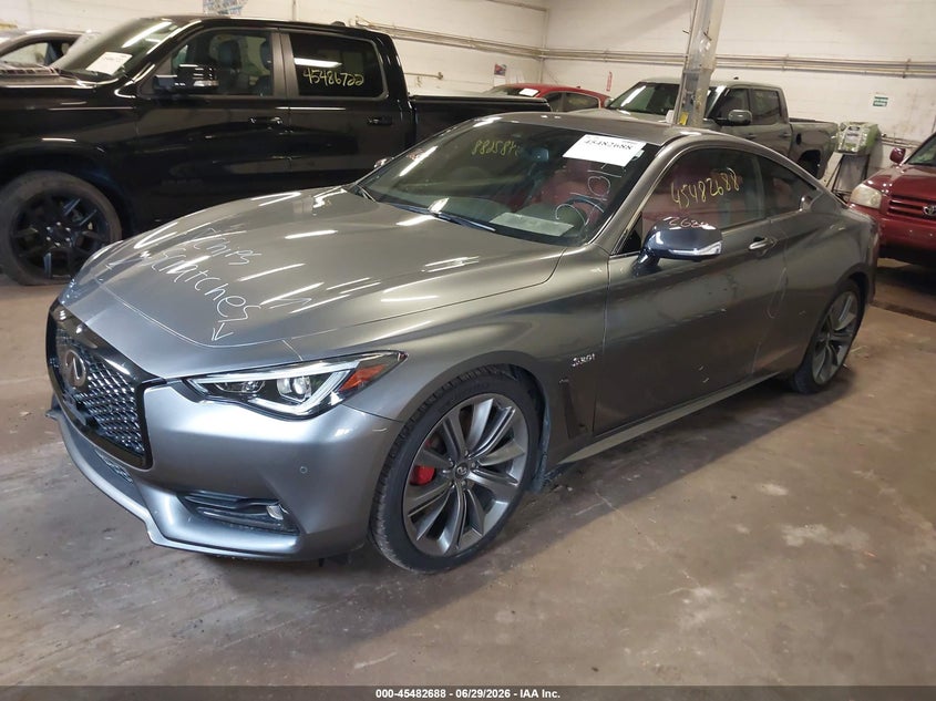 Vin: jn1fv7elxkm440281, lot: 45980863, infiniti q60 3.0t red sport 400 20192