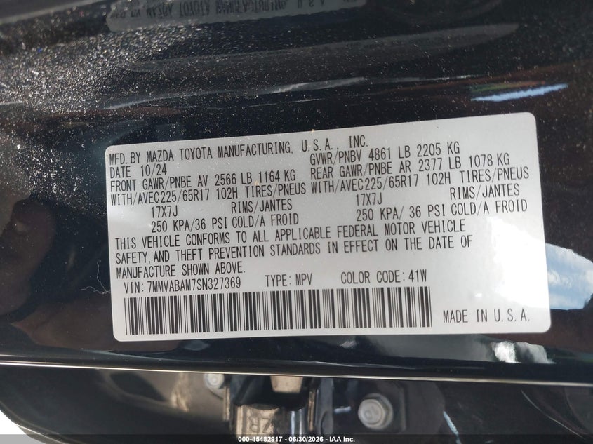 2025 Mazda Cx-50 2.5 S Select Package VIN: 7MMVABAM7SN327369 Lot: 45482917