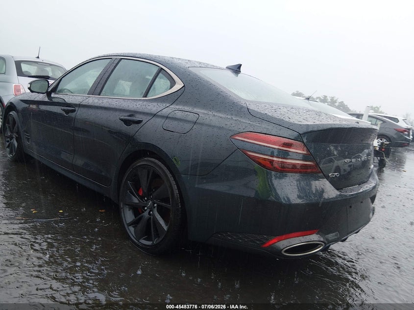 Vin: kmtg54te8pu109163, lot: 45981951, genesis g70 3.3t awd 20233