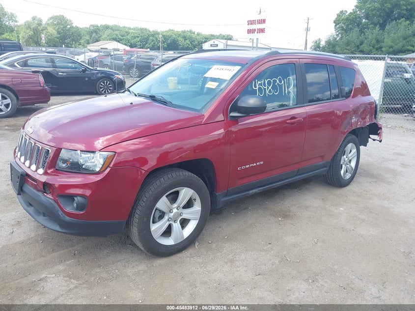 Vin: 1c4njdbb1gd723335, lot: 45982087, jeep compass sport 20162